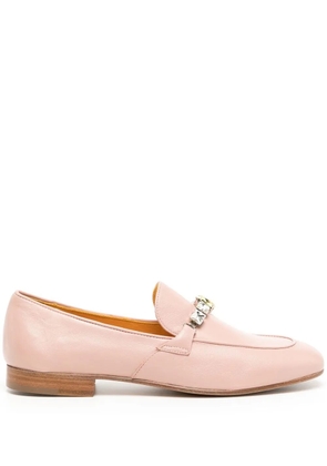 Madison.Maison crystal-embellished flat loafers - Pink