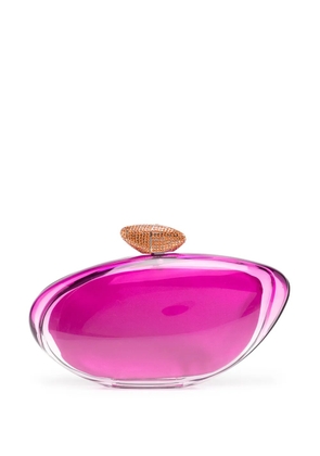 Benedetta Bruzziches Ariel clasp-fastening clutch bag - Purple