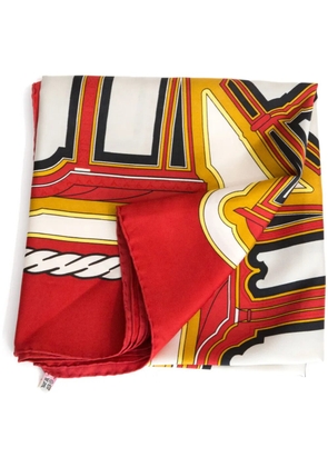 Hermès Pre-Owned 1980s Les Berlines silk scarf - Red