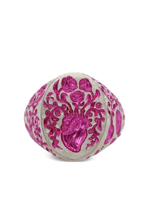 Castro Smith 9K white gold Heart signet ring - Silver