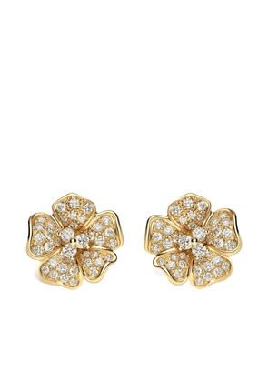 LEO PIZZO 18K yellow gold Flora diamond earrings