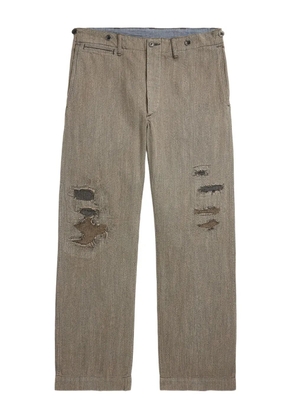 Ralph Lauren RRL distressed straight-leg trousers - Grey