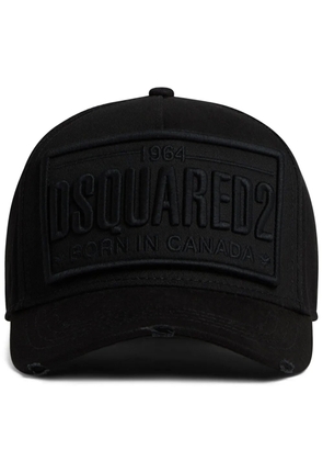 DSQUARED2 logo-embroidered cotton cap - Black