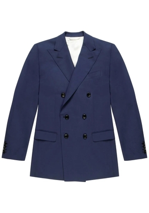 Bally double-breasted mohair blazer - Blue