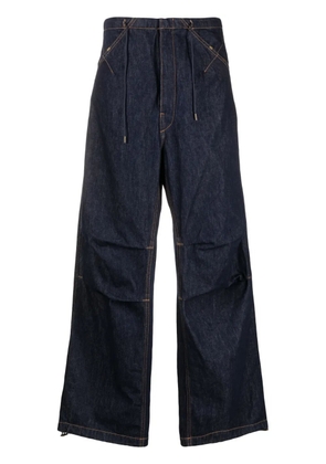 DARKPARK Daisy contrast-stitching wide leg jeans - Blue