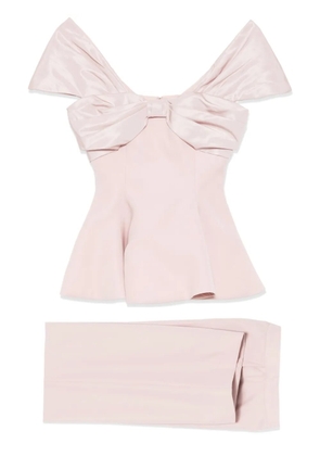 Saiid Kobeisy draped bow set - Pink