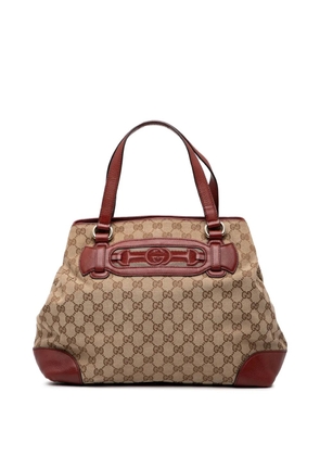 Gucci Pre-Owned 2000-2015 Medium GG Canvas Web Dressage tote bag - Brown