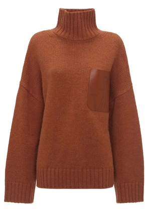 JW Anderson anchor-logo ribbed-knit jumper - Brown