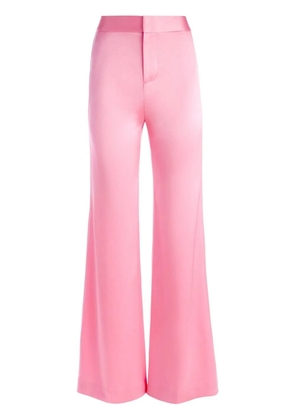 alice + olivia Deanna satin-finish palazzo pants - Pink