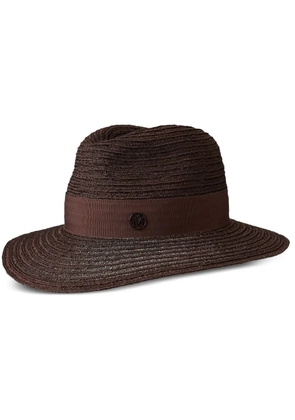 Maison Michel Henrietta straw Fedora hat - Brown