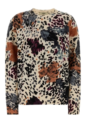 FENDI printed sweater - Neutrals