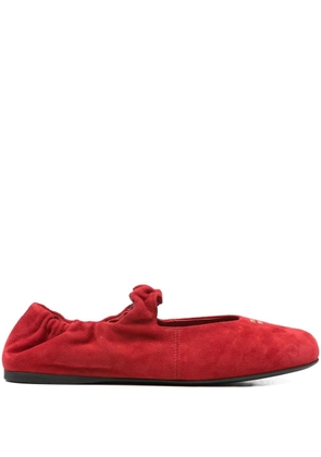 Miu Miu suede ballet flats - Red