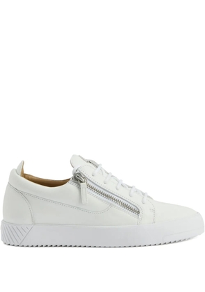Giuseppe Zanotti Frankie zip-detail lace-up sneakers - White