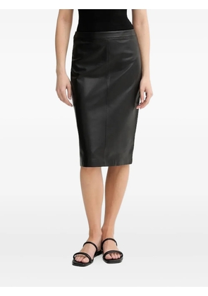 Marc O'Polo leather pencil skirt - Black