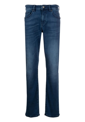 BOSS logo-patch slim-cut jeans - Blue