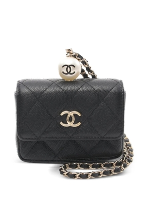 CHANEL Pre-Owned 2021-2022 flap coin purse - Black