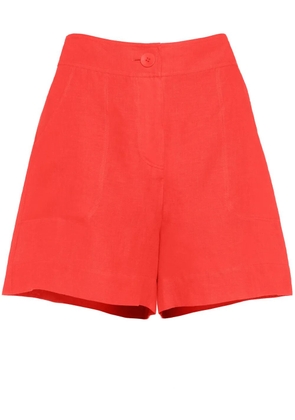 ERES Correct high-waisted linen shorts - Red