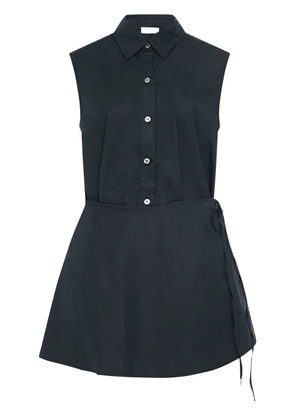 Rosetta Getty sleeveless asymmetric shirt - Black