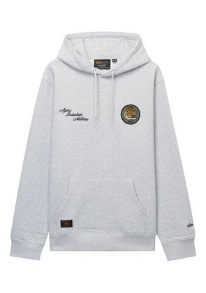 Alpha Industries embroidered-logo hoodie - Grey