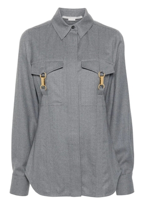 Stella McCartney clasp-embellished wool shirt - Grey