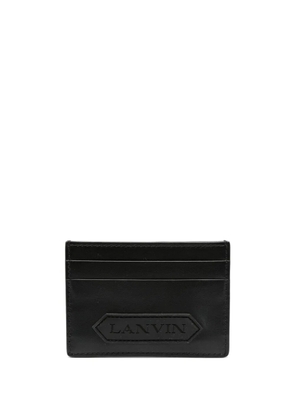 Lanvin logo-patch leather cardholder - Black