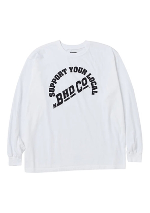 Neighborhood arched-logo long-sleeve T-shirt - White