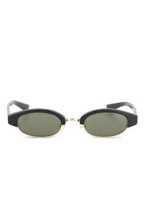 Alexander McQueen Eyewear Ellipse oval-frame sunglasses - Black