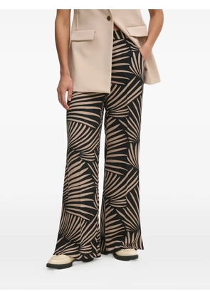 Joseph Ribkoff abstract-print split trousers - Black