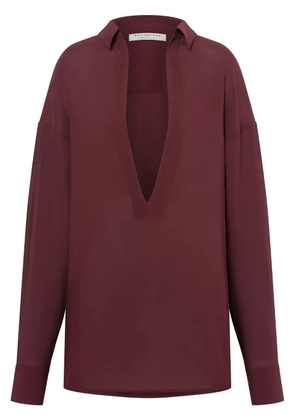 Philosophy Di Lorenzo Serafini belted long-sleeve dress - Red