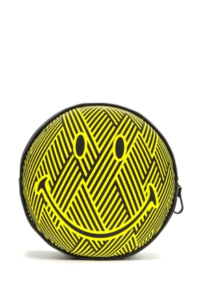 Seletti smile-face print circular-design wallet - Yellow