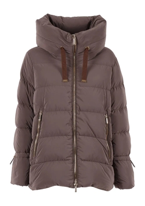 Moorer Gadia hooded puffer jacket - Brown