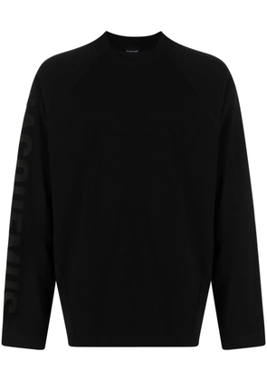 Jacquemus logo-print long-sleeve T-shirt - Black