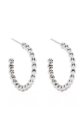 Pragnell 18kt white gold Bohemia plain large hoop earrings - Silver