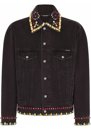 Dolce & Gabbana embellished denim jacket - Black