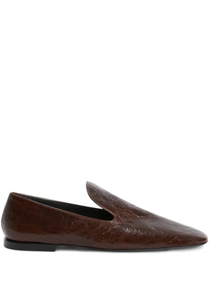 Jil Sander leather loafers - Brown