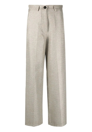 Forte Forte wide-leg cotton-blend trousers - Silver