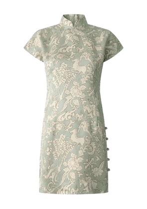 Shanghai Tang floral-print mini dress - Green