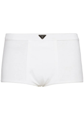 Prada triangle-logo jersey boxer shorts - White