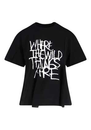sacai graphic-print T-shirt - Black
