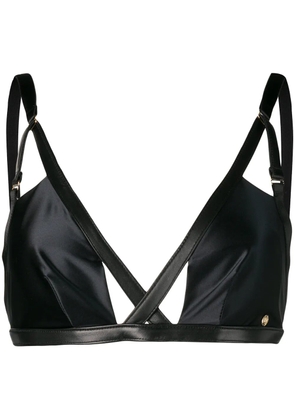 Something Wicked Jade satin bra - Black