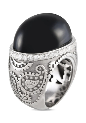 Carrera Y Carrera 18K white gold onyx and diamond ring - Silver