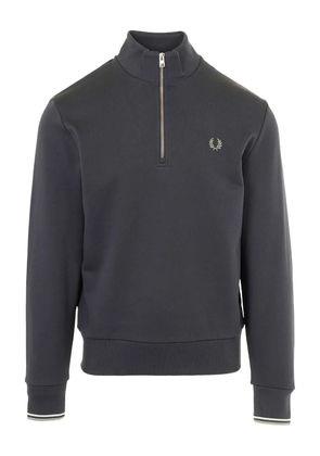 Fred Perry half-zip logo sweatshirt - Blue