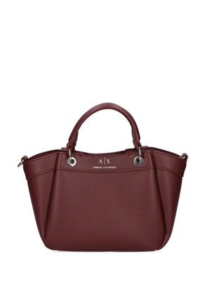 Armani Exchange small logo-print tote bag - Red