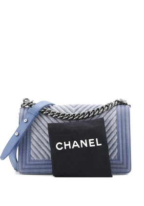 CHANEL Pre-Owned Boy Flap Bag Chevron Denim Old Medium shoulder bag - Blue