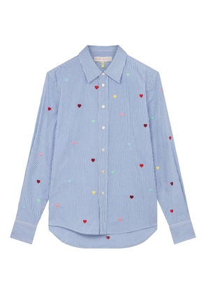 Mira Mikati striped heart shirt - Blue