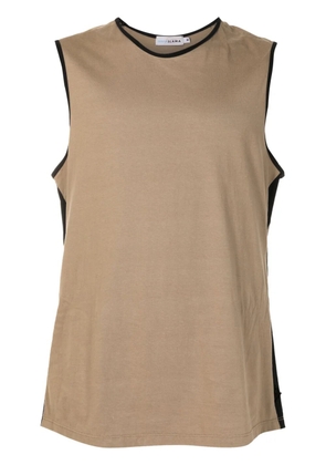 Amir Slama panelled cotton tank top - Brown