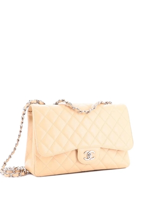 CHANEL Pre-Owned Classic Single Flap Bag Quilted Caviar Jumbo shoulder bag - Neutrals