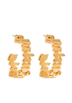 Palm Angels logo hoop earrings - Gold