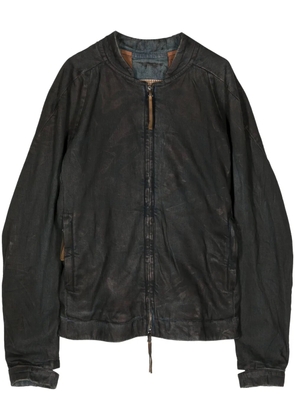 Boris Bidjan Saberi brushed-finish bomber jacket - Black
