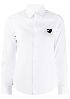 Comme Des Garçons Play long sleeve logo shirt - White